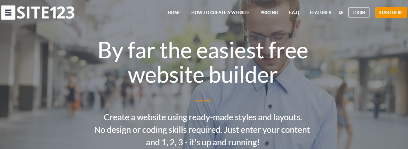 SITE123 website builder