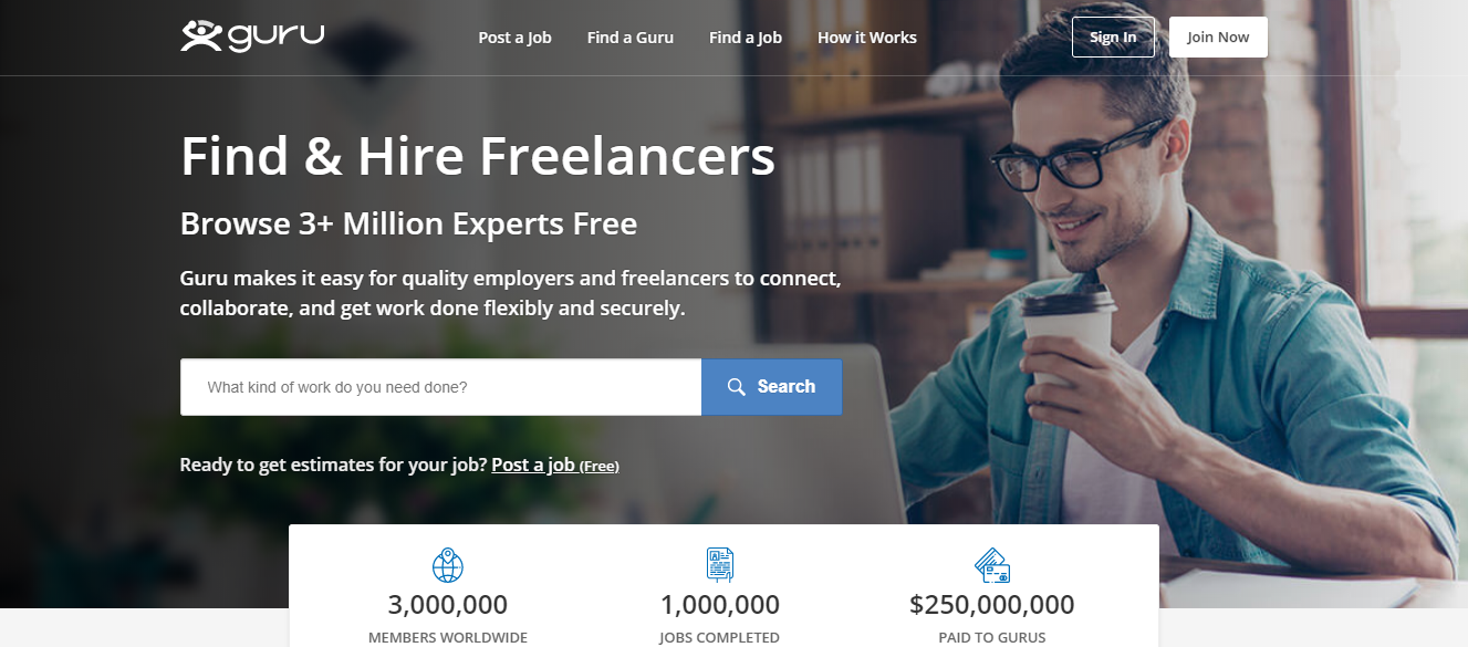 Guru - Best Freelancing Websites