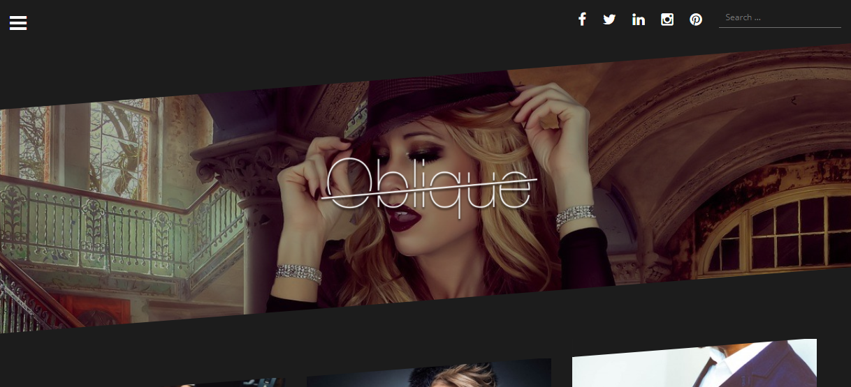 Oblique - Best Free WordPress Themes for Blogs