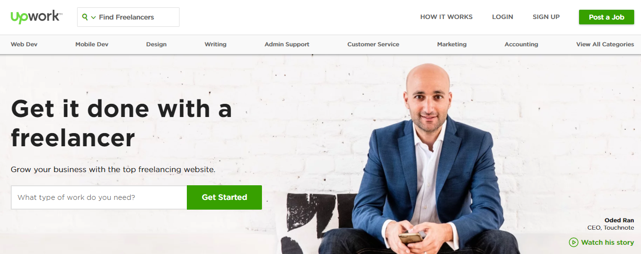 Upwork - Best Freelancing Websites