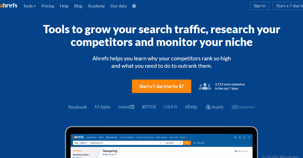 Ahrefs’ Free Backlink Checker