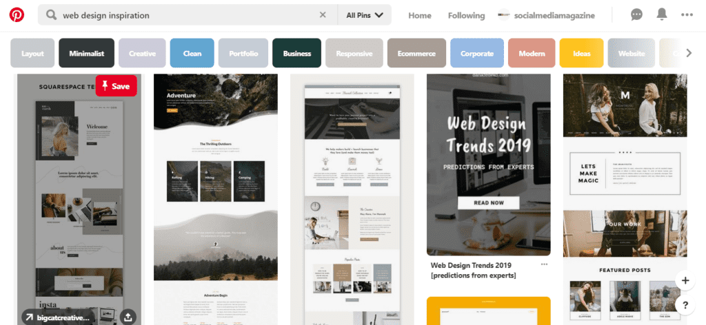 website design inspiration