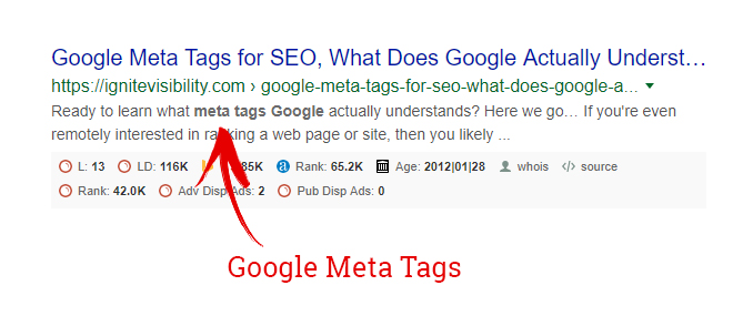 Google Meta Tags