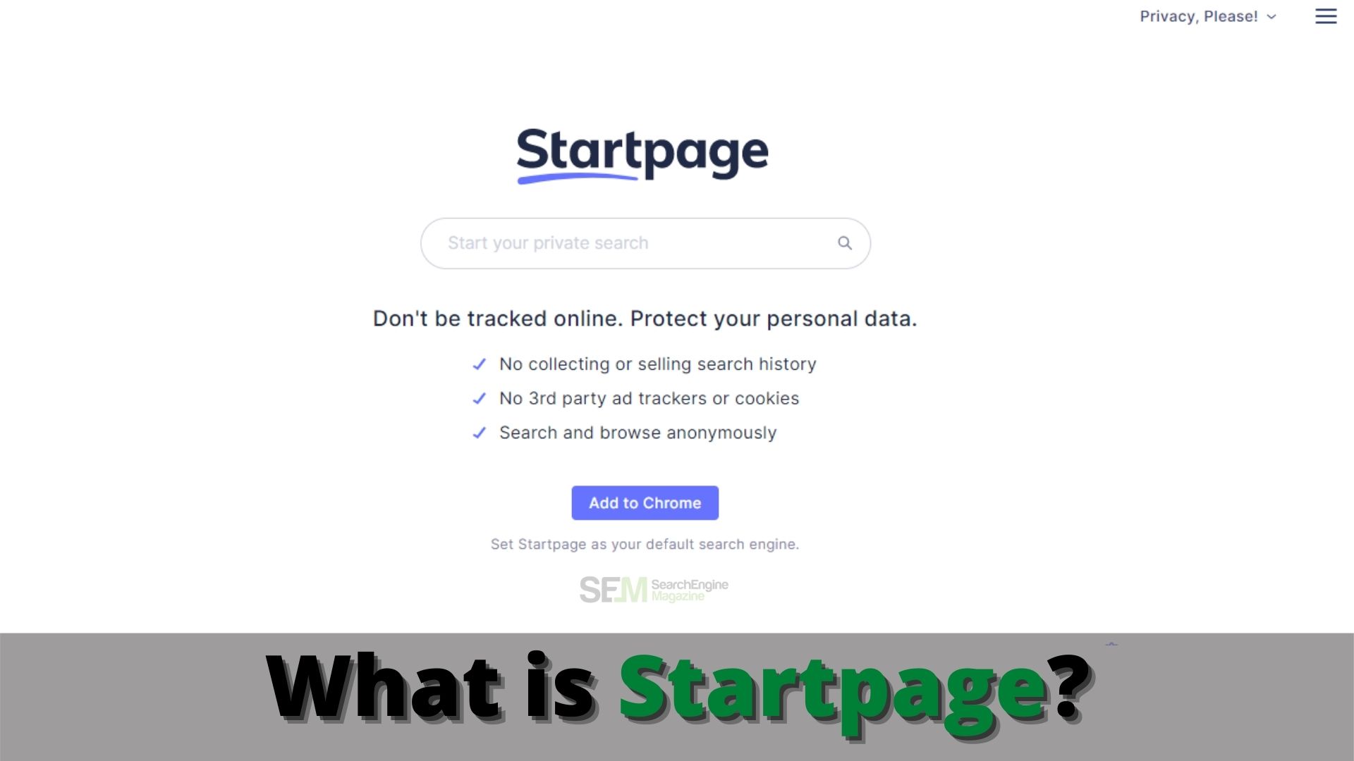 Startpage Search Engine