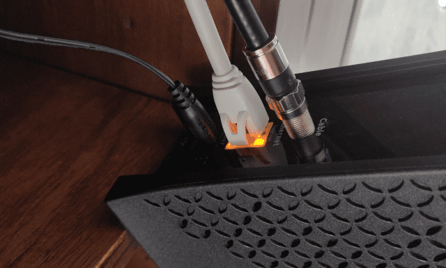 Ethernet Blinking Orange