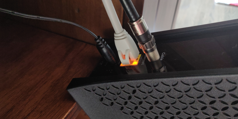 Ethernet Blinking Orange