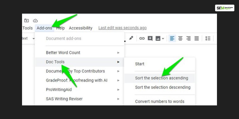 How To Alphabetize In Google Docs Without Using Add-Ons 