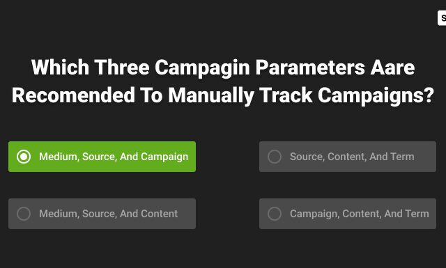 which three campaign parameters are recommended to manually track campaigns
