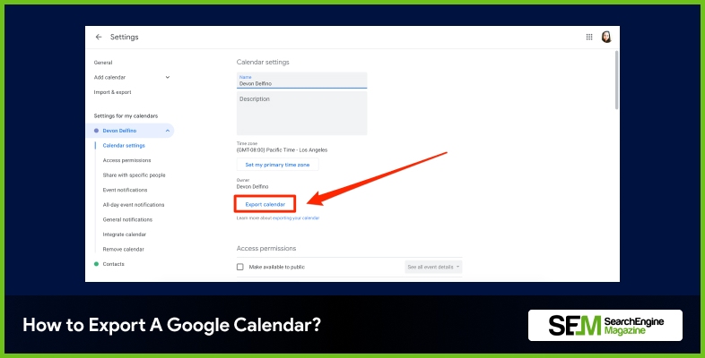 How To Export A Google Calendar