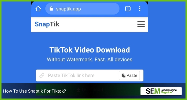 How To Use Snaptik For Tiktok 