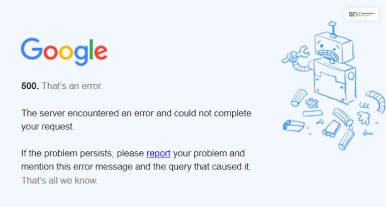 Google Down For Thousands Of Users: Complaint About The Outage And Error 500