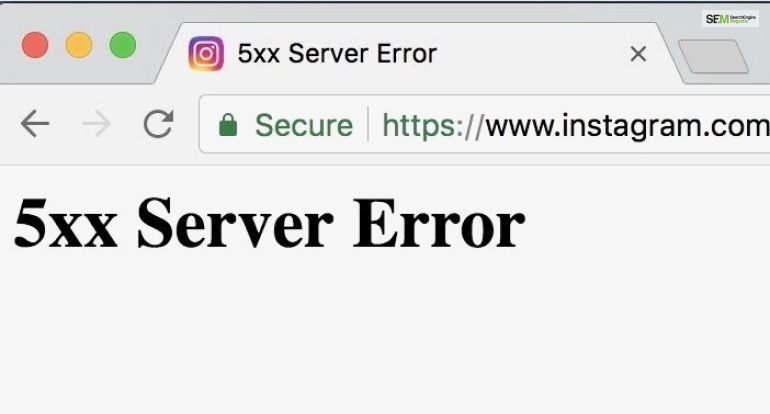 what is 5xx server error on Instagram