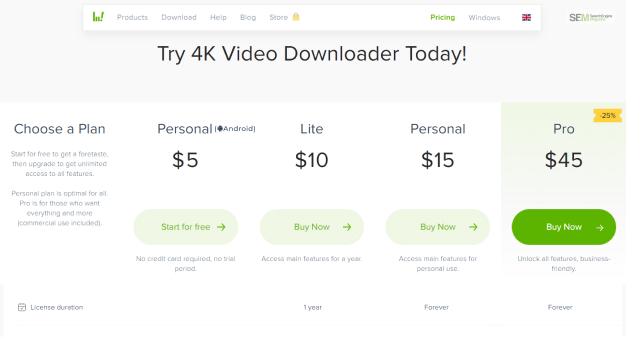 Pricing Of 4k Video Downloader