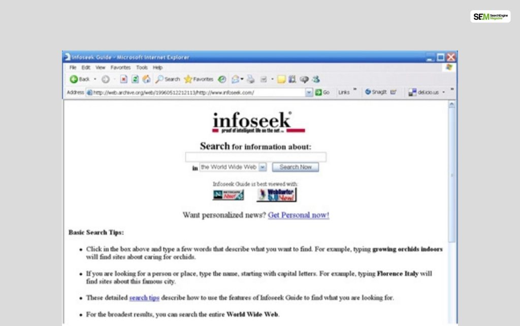 Infoseek Search Engine
