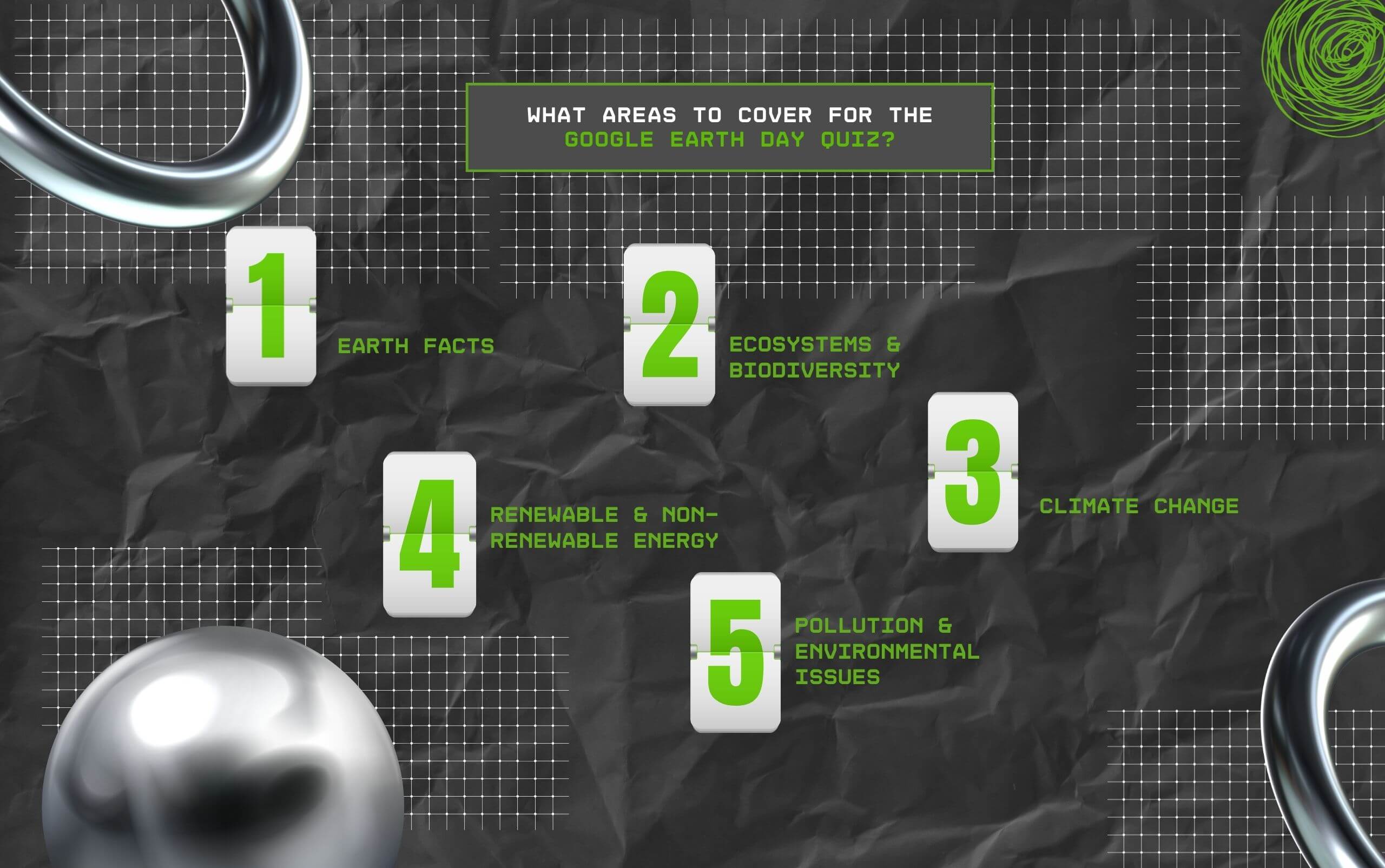 What Areas To Cover For The Google Earth Day Quiz