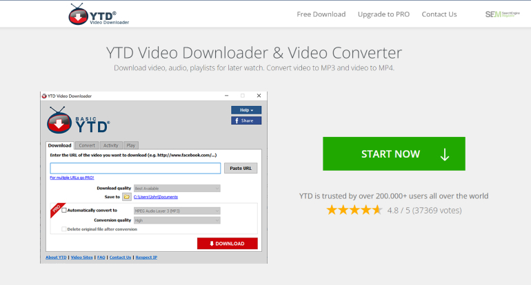 YTD video downloader