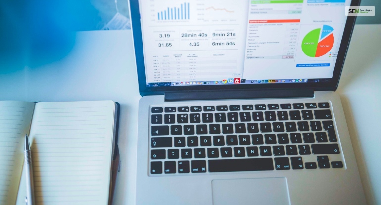 What data table display compares report metrics to the website average