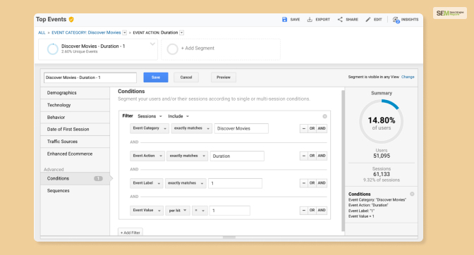 Segment Builder User Interface