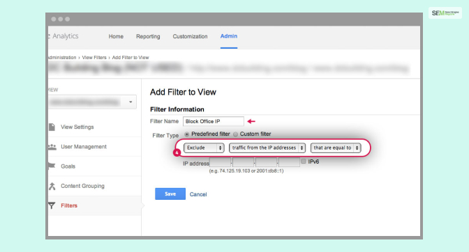 what is not a filter setting for data in views