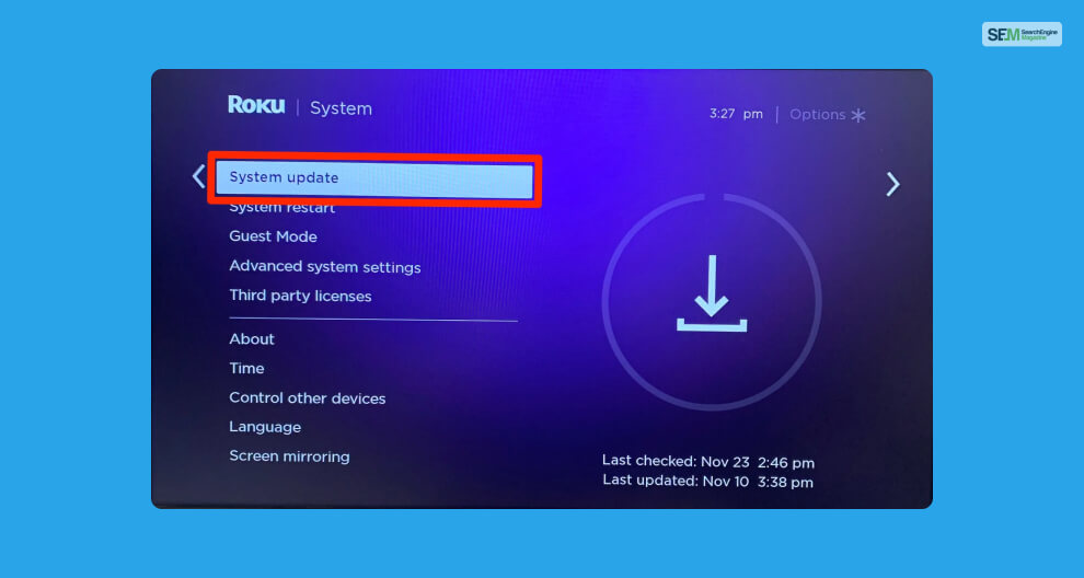 Update Roku TV OS