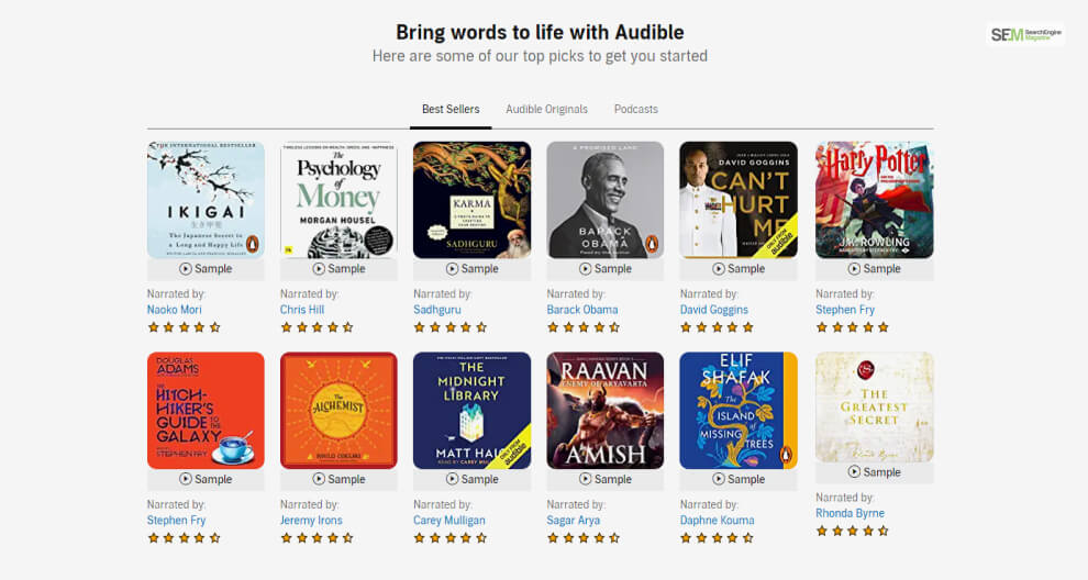 Access To Thousands Of Audiobooks