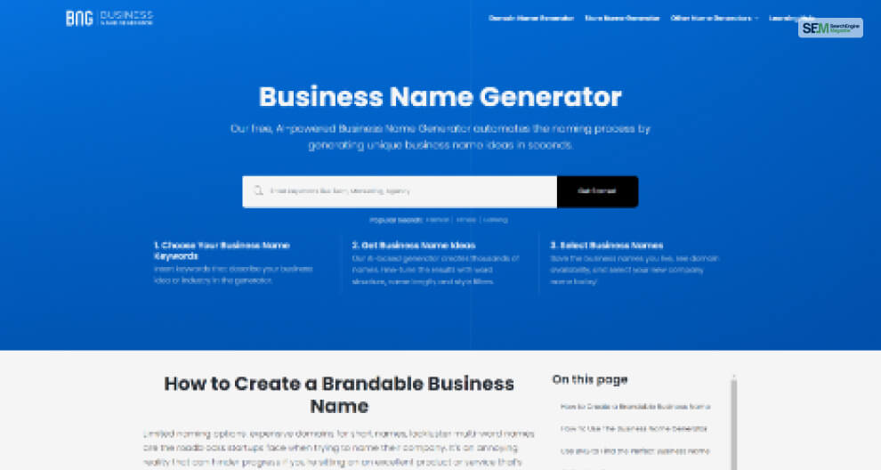 Business Name Generator