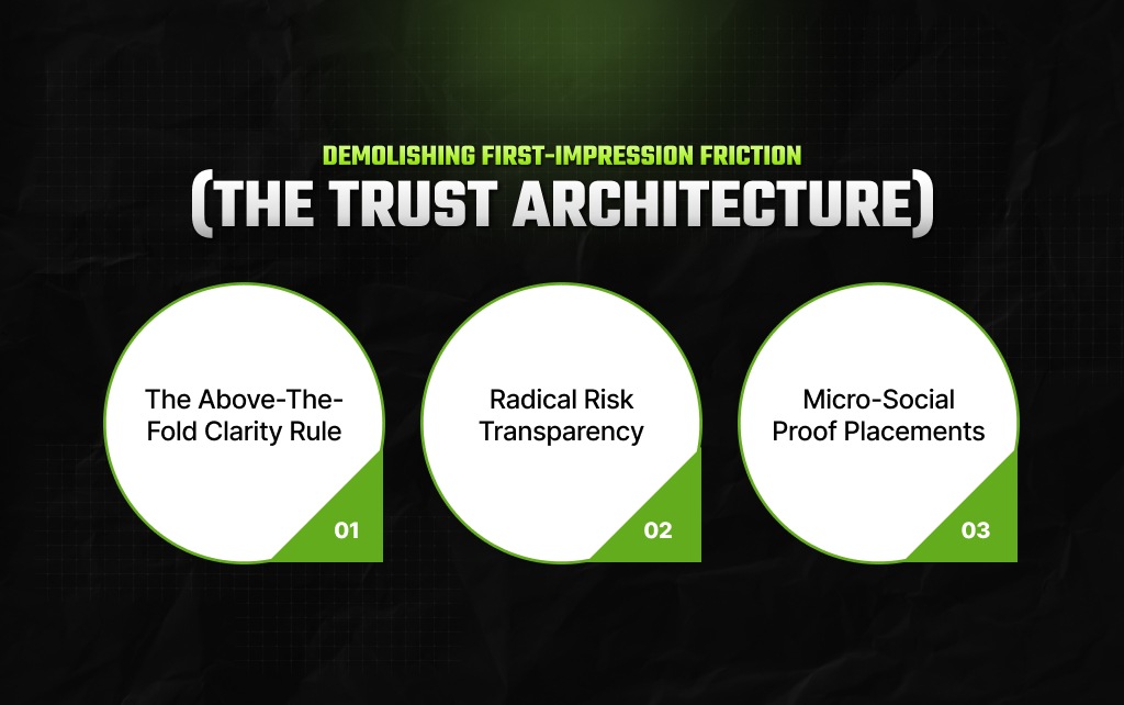 Demolishing First-Impression Friction (The Trust Architecture)