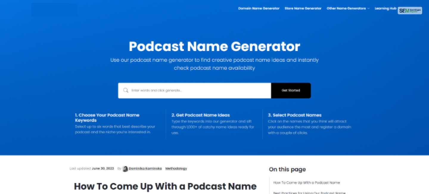 Podcast Name Generator