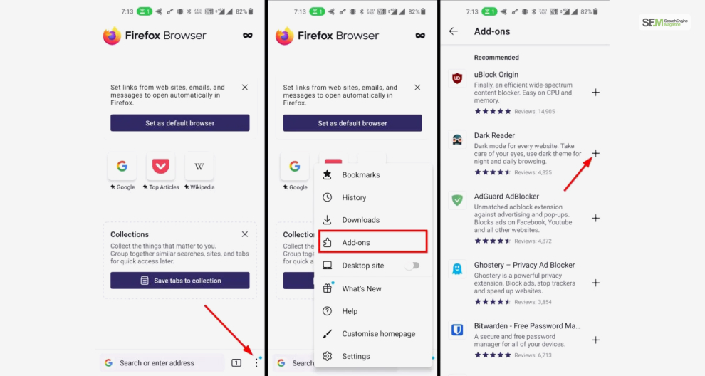 Add Chrome Extensions Mobile Using firefox Browser