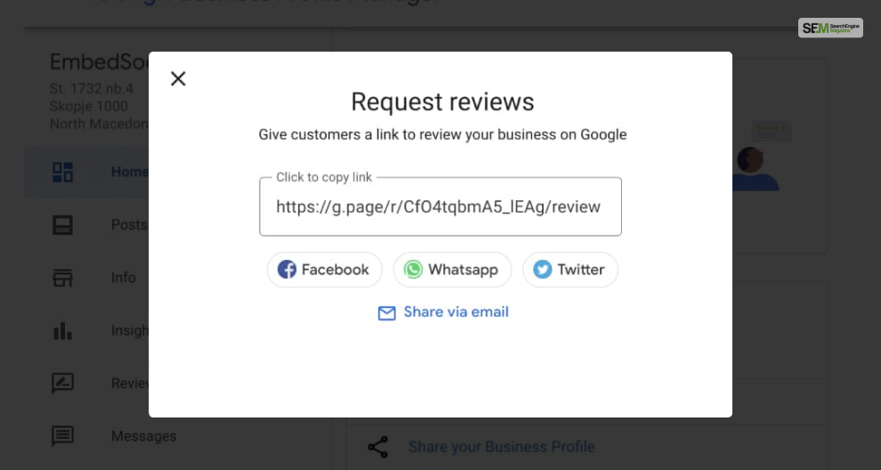 Get A Google Reviews Link Directly From Google