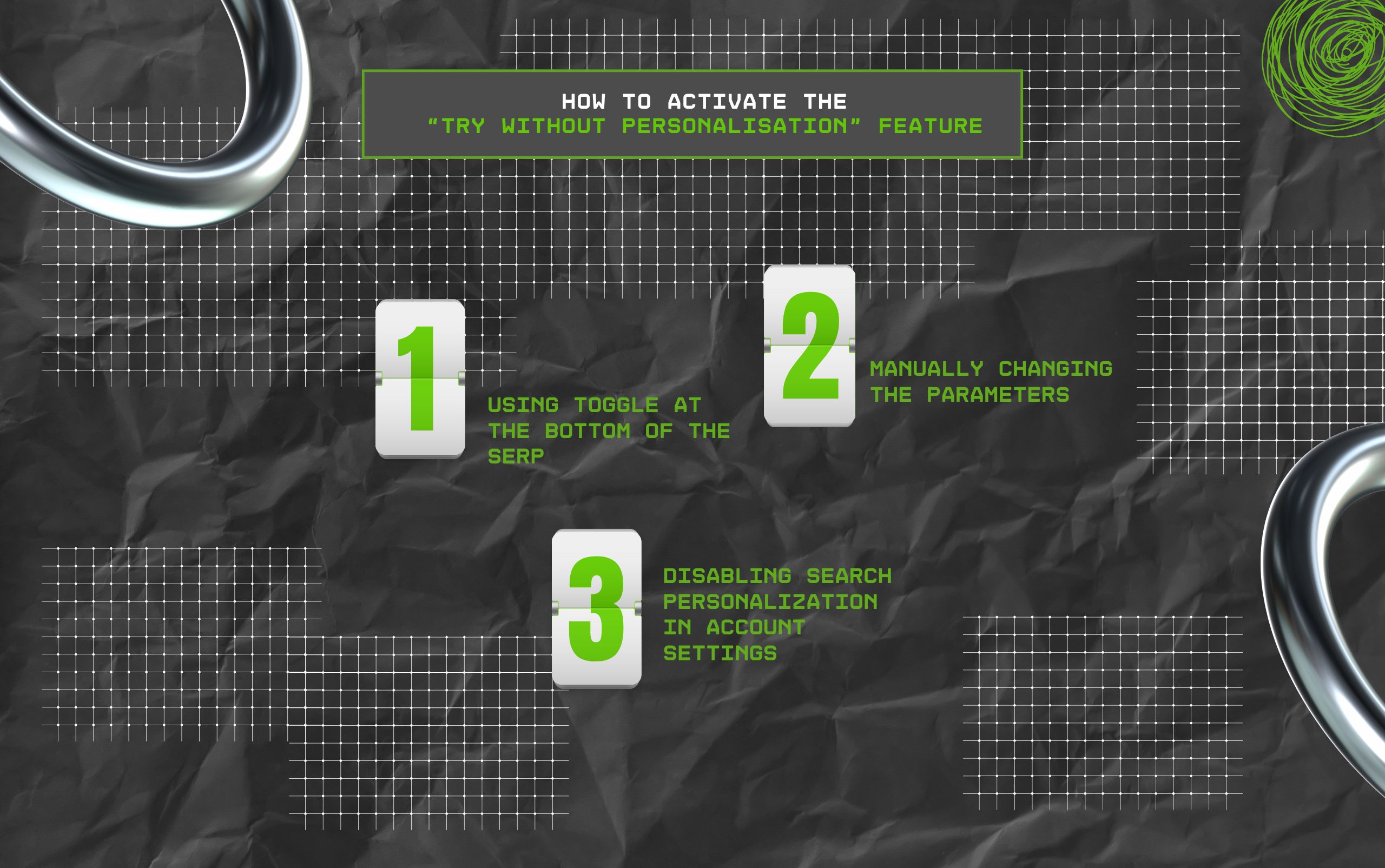 How To Activate The “Try Without Personalisation” Feature