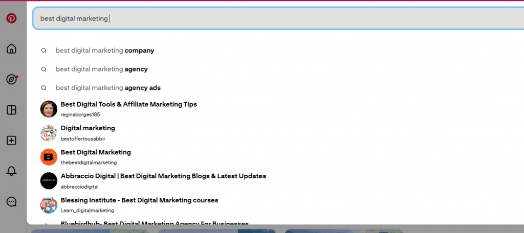 Using The Search Bar Recommendations