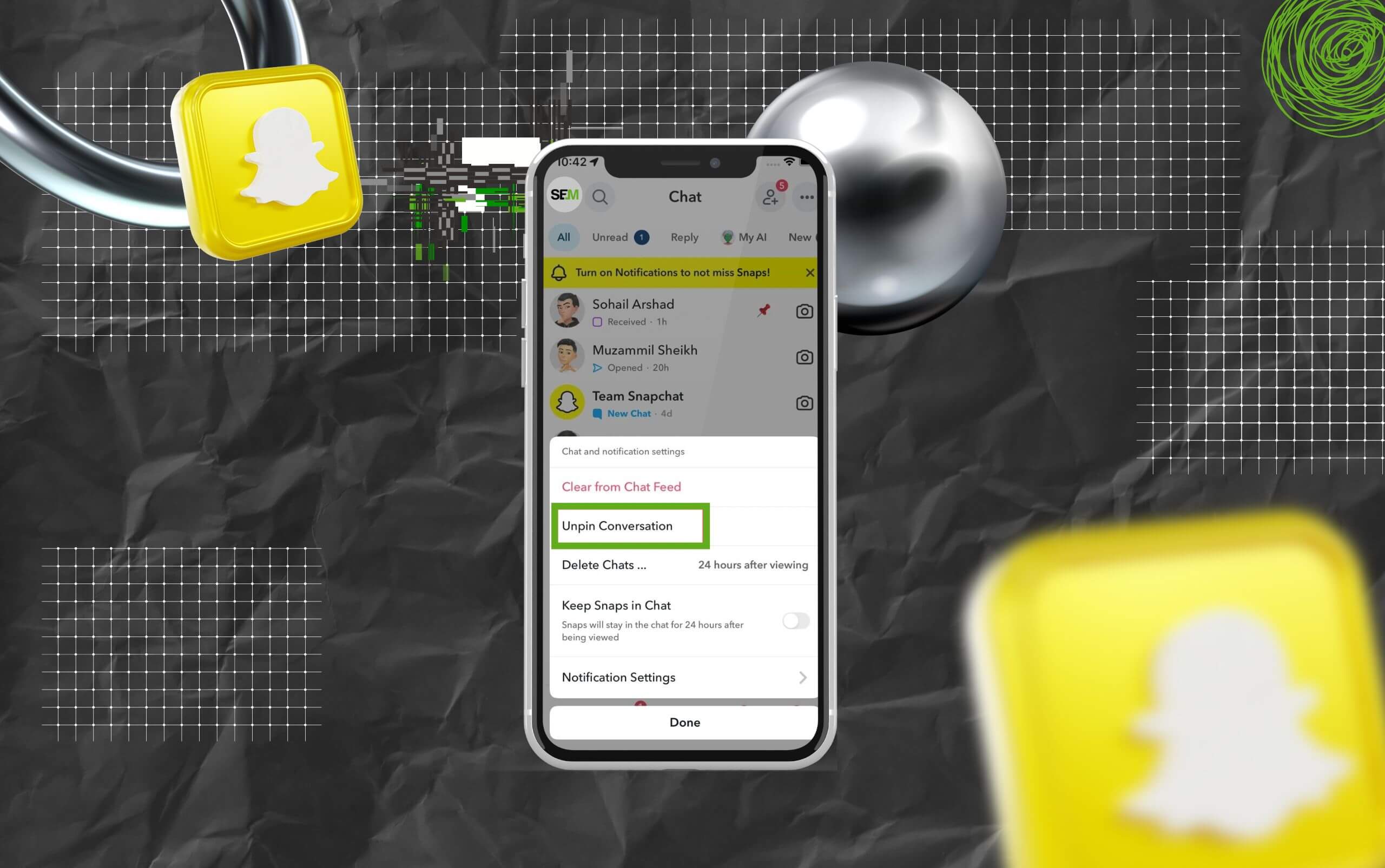 How To Unpin Someone On Snapchat