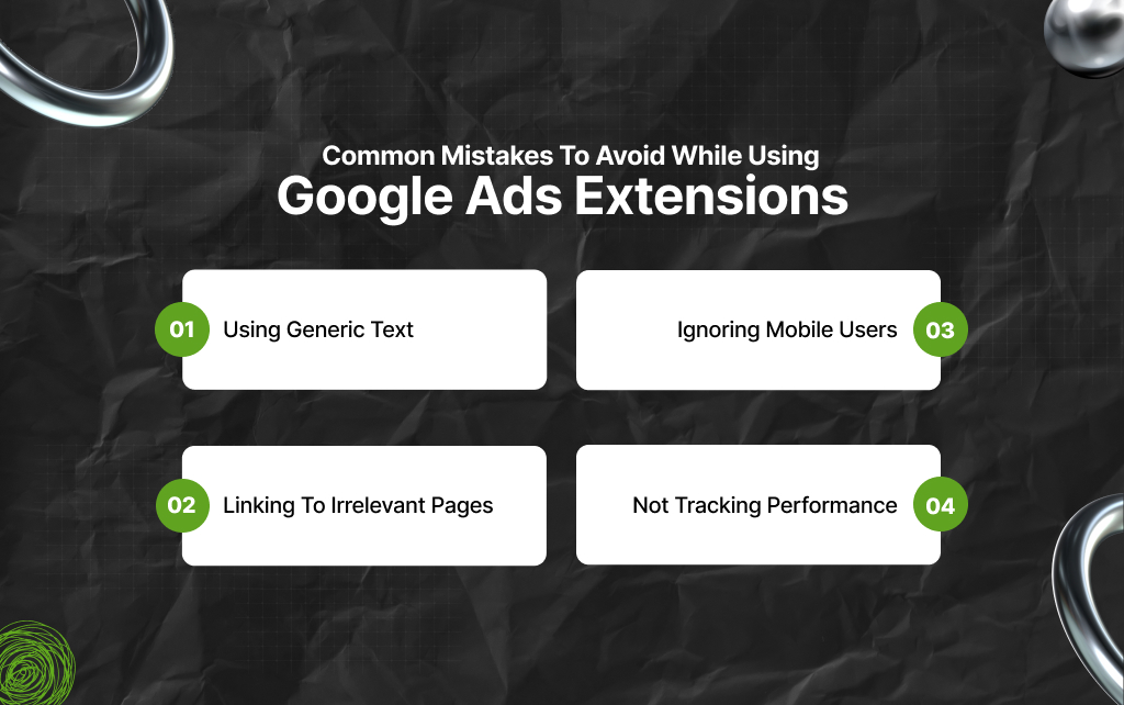 Common Mistakes To Avoid While Using Google Ads Extensions