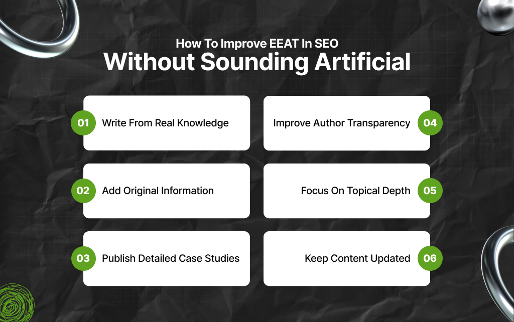 How To Improve EEAT In SEO Without Sounding Artificial