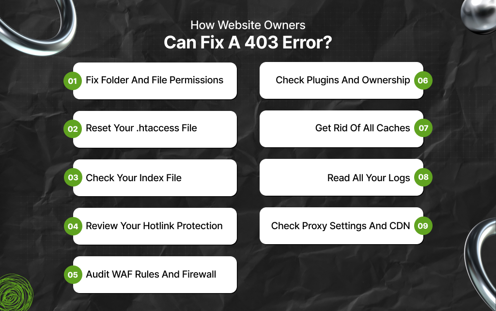 How Website Owners Can Fix A 403 Error