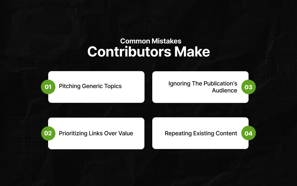 Common Mistakes Contributors Make