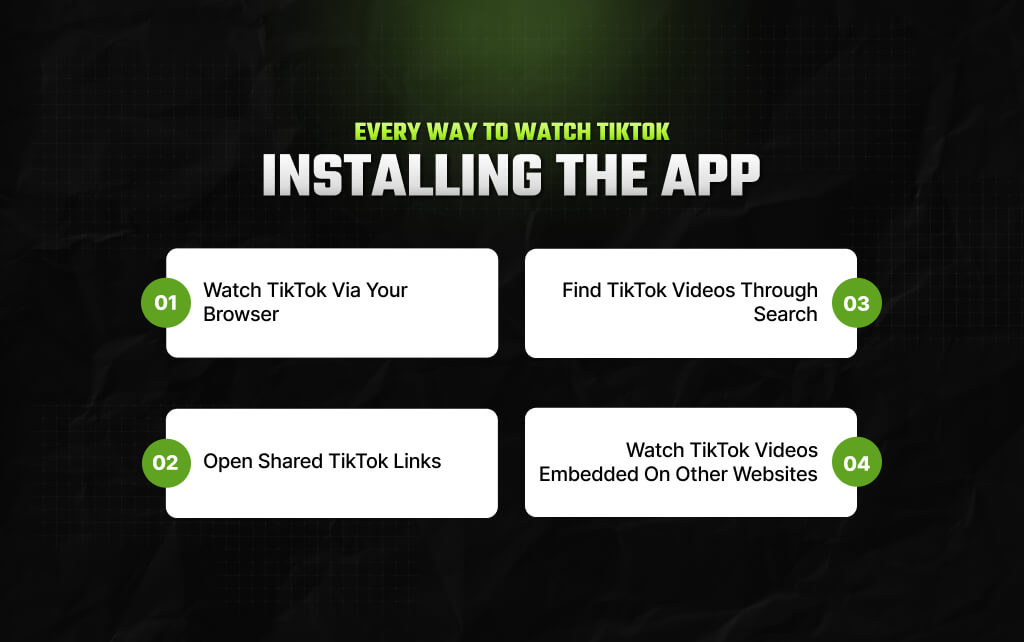 Every Way To Watch TikTok Without Installing The App