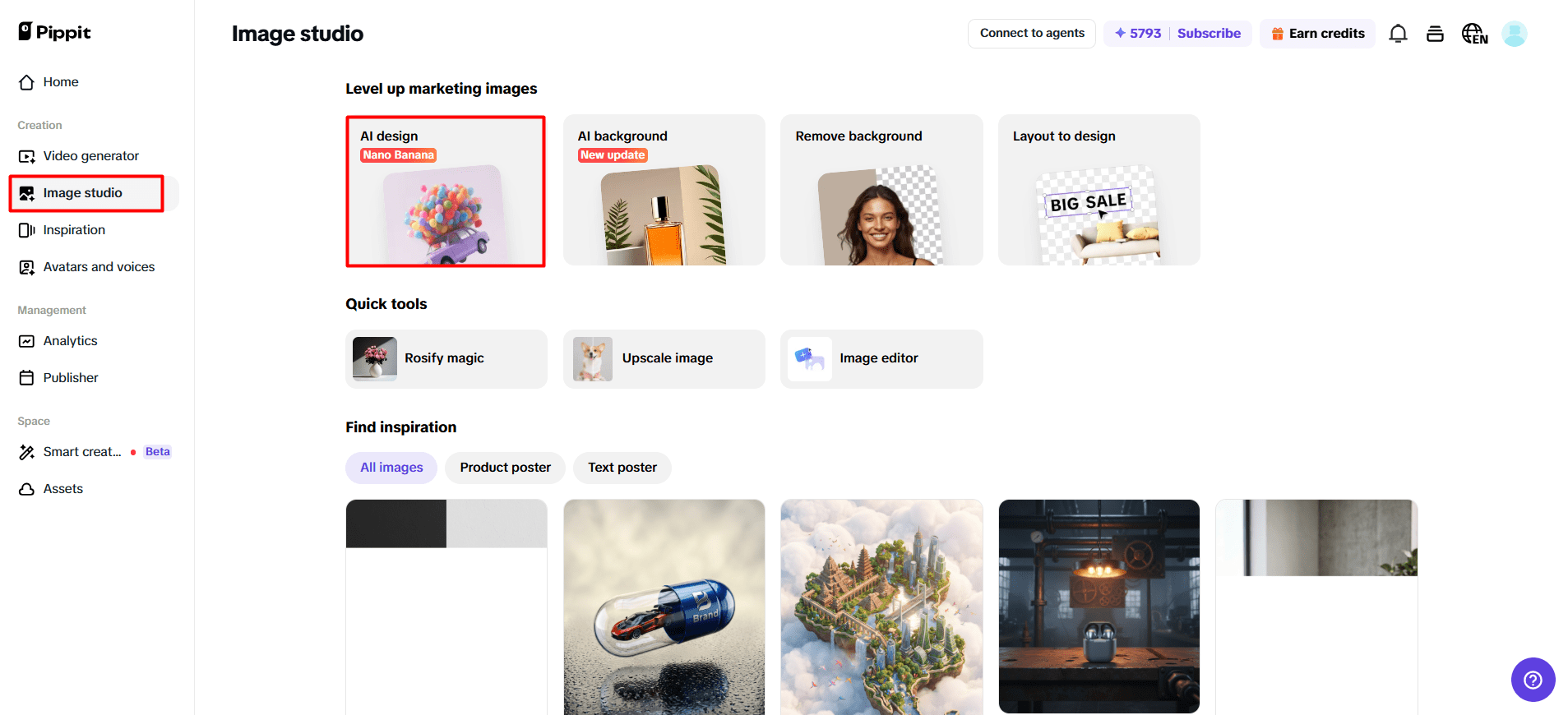 Access the AI Lighting Design Workspace