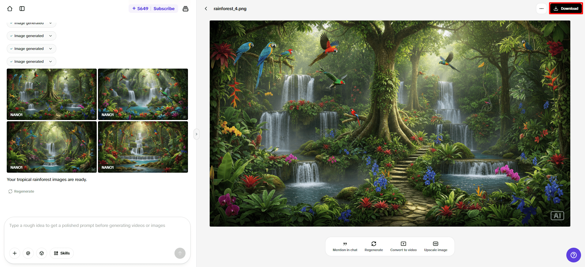 click on the "Download" button to save your design