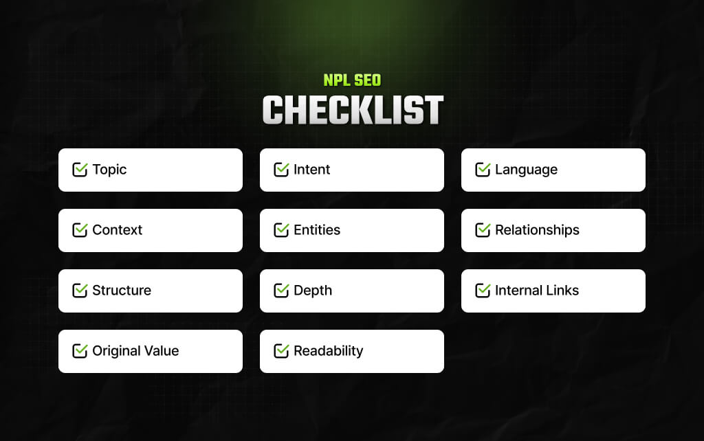 NLP SEO Checklist