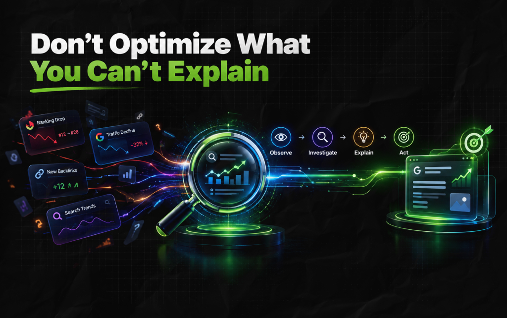 Don't Optimize What You Cannot Explain_