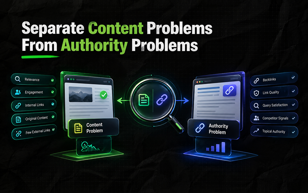Separate Content Problems From Authority Problems_