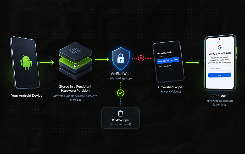 The Core Architecture of Android Factory Reset Protection (FRP)